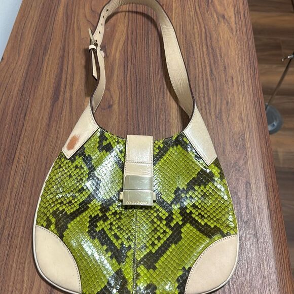 Dolce & Gabbana Python & Leather Satchel Shoulder Bag. - Picture 5 of 8